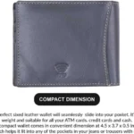 Theekchhoo - Men Trendy, Casual Grey Genuine Leather RFID Wallet (8 Card Slots)