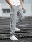 Mehrang Men's Cargo Pants, Multi-Pocket Design, Drawstring Ankle Cuffs