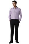 Louis Philippe Men Slim Fit Textured All Day Comfort Cotton Formal Shirt