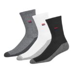 NAVYSPORT Men's Crew Length Cushion Cotton Socks (Pack of 3) (Free Size)