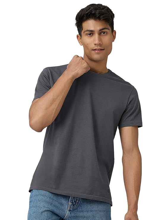 XYXX Men's Solid Regular Fit T-Shirt1