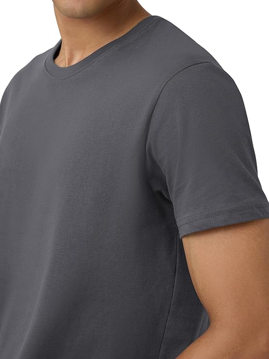 XYXX Men's Solid Regular Fit T-Shirt4