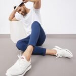 PERF Men's Sports Shoes for Walking & Running – Lightweight Knit Upper, EVA Sole, Breathable Jersey Lining, White Athletic Sneakers