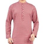 Studio Shringaar Men's Soft Pure Cotton Printed Knee Length Relax Fit Kurta