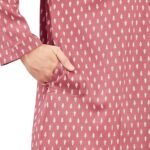 Studio Shringaar Men's Soft Pure Cotton Printed Knee Length Relax Fit Kurta