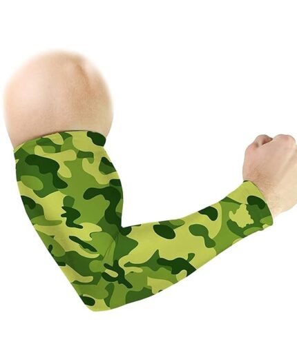 ARM SLEEVES UV Protection Cooling -Sun Sleeves for Men & Women. Perfect for Cycling| Driving| Running| Basketball| Football & Outdoor Activities. Performance Stretch & Moisture Wicking - Colour Army Green