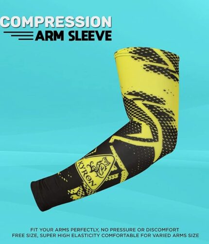 ARM SLEEVES UV Protection Cooling -Sun Sleeves for Men & Women. Perfect for Cycling| Driving| Running| Basketball| Football & Outdoor Activities. Performance Stretch & Moisture Wicking - Colour Yellow