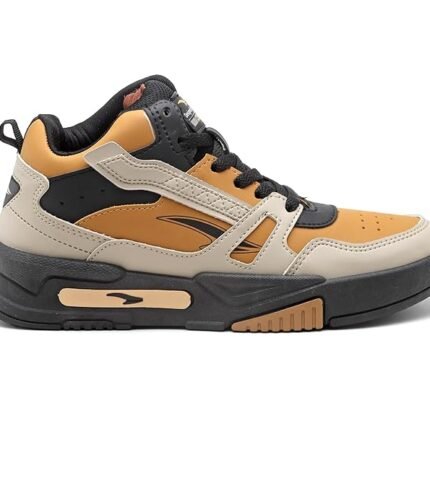 ASIAN Men's MEXICO-11 Casual Sneaker Shoes with Synthetic Upper Lightweight Comfortable Mid Top Sneaker Shoes for Men's & Boy's - Colour Beige Mustard