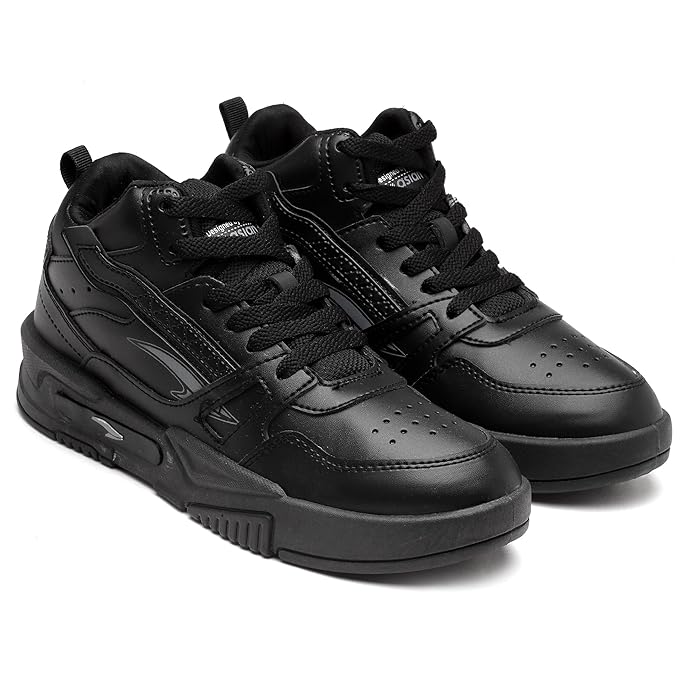 ASIAN Men's MEXICO-11 Casual Sneaker Shoes with Synthetic Upper Lightweight Comfortable Mid Top Sneaker Shoes for Men's & Boy's - Colour Black ASIAN Men's MEXICO-11 Casual Sneaker Shoes with Synthetic Upper Lightweight Comfortable Mid Top Sneaker Shoes for Men's & Boy's - Colour Black