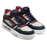 ASIAN Men's MEXICO-11 Casual Sneaker Shoes with Synthetic Upper Lightweight Comfortable Mid Top Sneaker Shoes for Men's & Boy's - Colour Navy Red