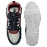 ASIAN Men's MEXICO-11 Casual Sneaker Shoes with Synthetic Upper Lightweight Comfortable Mid Top Sneaker Shoes for Men's & Boy's - Colour Navy Red