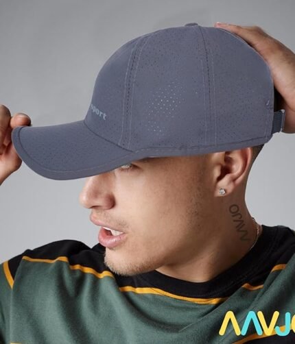 Aavjo Quick Dry Baseball Cap Hat Topi for Men Women l Beach Cricket Sports Running Cap - Colour Grey Colour