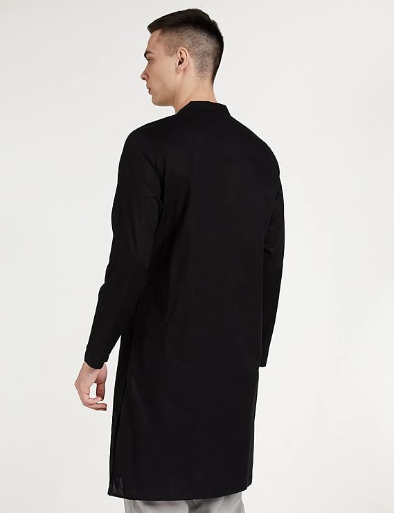 Amazon Brand - Symbol Men's Cotton Solid Long Kurta (Regular Fit)11