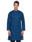 Amazon Brand - Symbol Men's Cotton Solid Long Kurta (Regular Fit)