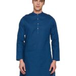 Amazon Brand - Symbol Men's Cotton Solid Long Kurta (Regular Fit)