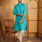 Amazon Brand - Symbol Men's Cotton Solid Long Kurta (Regular Fit)