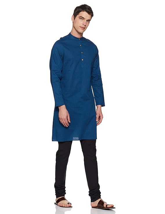 Amazon Brand - Symbol Men's Cotton Solid Long Kurta (Regular Fit)22