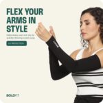 Boldfit Arm Sleeves for Men & Women UV Protection Hand Sleeves - Colour Black