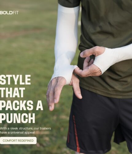 Boldfit Arm Sleeves for Men & Women UV Protection Hand Sleeves With Thumb for Boys & Girls Sun Protection Sleeves for Men Arm Sleeves for Women for Running | Hand Cover for Bike Riding Nylon - Gray color Grey