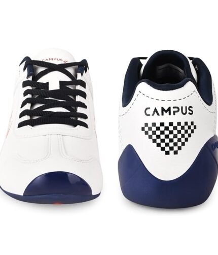 Campus Camp Torque Men's Lace-Up Sneakers- colour white