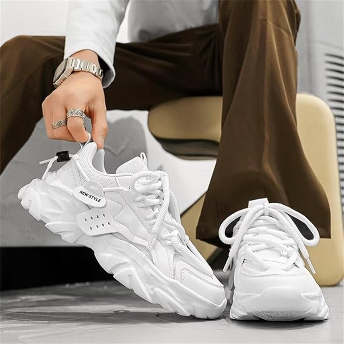 Cruiser Chunky Sneaker for Men | Bold & Stylish Design | Lightweight & Comfortable | Gymwear & Casual Outfits | Durable Footwear 2630 - Colour White Cruiser Chunky Sneaker for Men | Bold & Stylish Design | Lightweight & Comfortable | Gymwear & Casual Outfits | Durable Footwear 2630 - Colour White