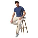 Dennis Lingo Men's Slim Fit Burgundy Polo T-Shirt - Colour Blue