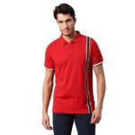 Dennis Lingo Men's Slim Fit Burgundy Polo T-Shirt - Colour Red
