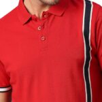Dennis Lingo Men's Slim Fit Burgundy Polo T-Shirt - Colour Red