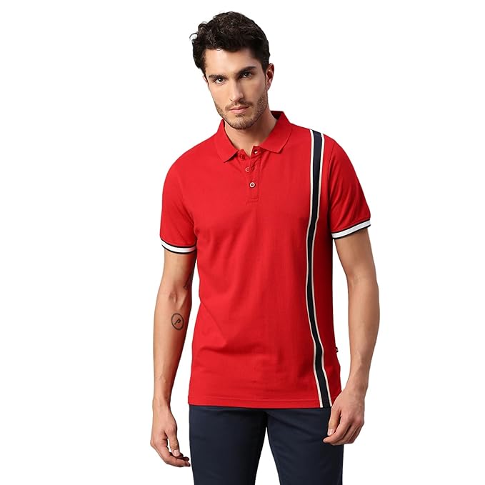 Dennis Lingo Men's Slim Fit Burgundy Polo T-Shirt - Colour Red Dennis Lingo Men's Slim Fit Burgundy Polo T-Shirt - Colour Red