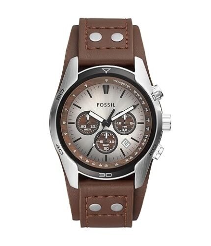 Fossil Cuff Chronograph White Dial Men's Watch-CH2565