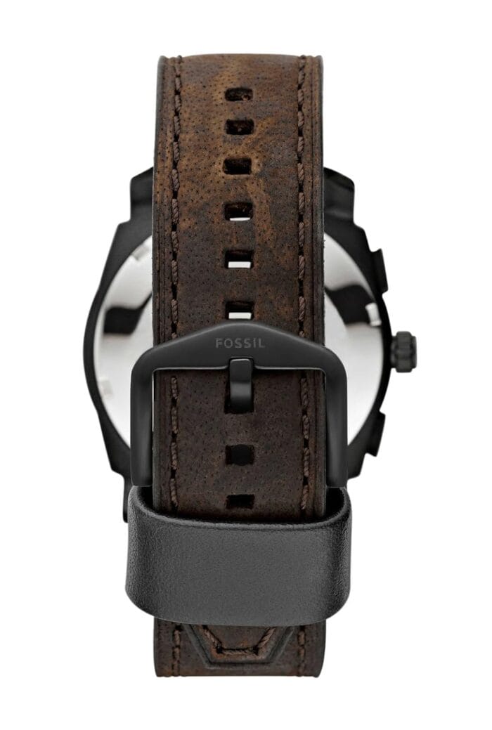 Fossil Men Leather Machine Analog Black Dial Watch-Fs4656 Band - Color Brown3
