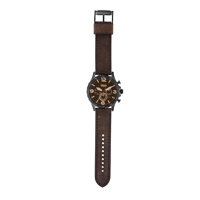Fossil Nate Men's Watch with Oversized Chronograph Watch Dial and Stainless Steel or Leather Band..