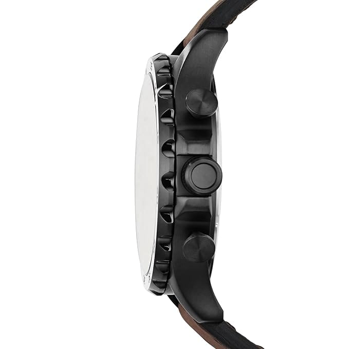 Fossil Nate Men's Watch with Oversized Chronograph Watch Dial and Stainless Steel or Leather Band.