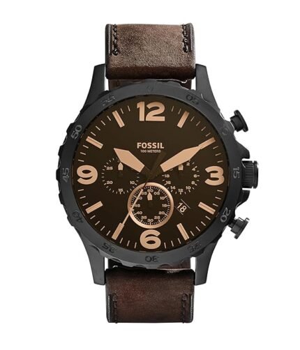 Fossil Nate Men's Watch with Oversized Chronograph Watch Dial and Stainless Steel or Leather Band