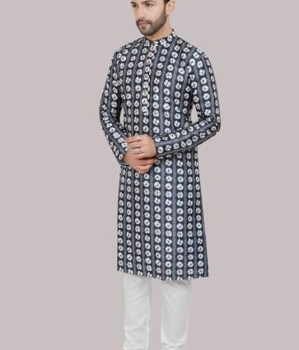 Kurta Pyjama Set for Mens Ethnic & Designer Wear - Colour LE 101 - Peacock