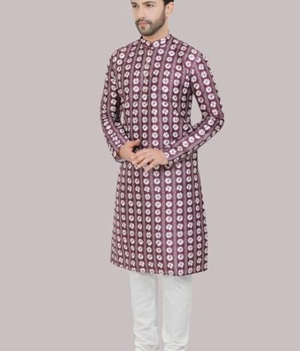 Kurta Pyjama Set for Mens Ethnic & Designer Wear - Colour LE 101 - Wine