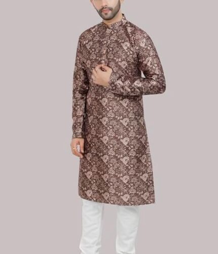 Kurta Pyjama Set for Mens Ethnic & Designer Wear - Colour LE 102 - Coffee