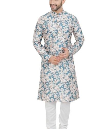 Kurta Pyjama Set for Mens Ethnic & Designer Wear - Colour LE 105 - Firozi