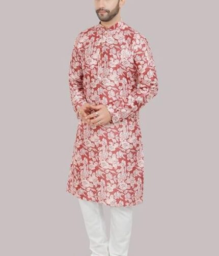 Kurta Pyjama Set for Mens Ethnic & Designer Wear - Colour LE 105 - Red