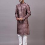 Kurta Pyjama Set for Mens Ethnic & Designer Wear - Colour Wine
