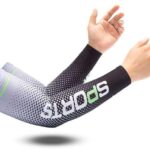 Leosportz Arm Sleeves for Summer UV Protection - Elbow Sleeves for Men Women Gym Workout | UV TAN Protection Sleeves for All Season - Colour Green