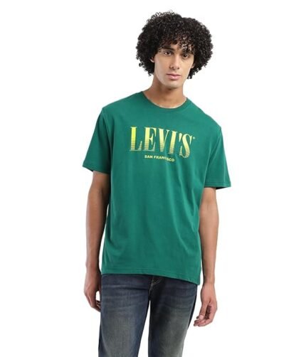 Levi's Men's Geometric Oversized Fit T-Shirt - Colour Green 2