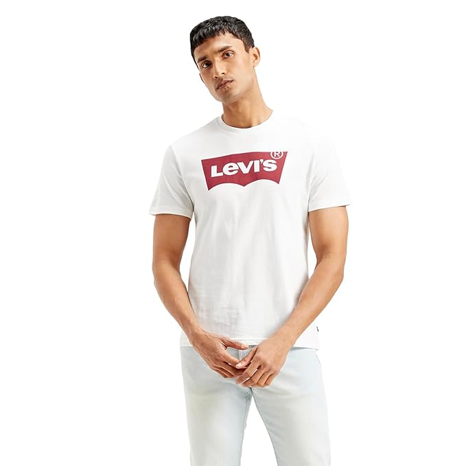 Levi's Men's Printed Regular Fit T-Shirt - Colour White Levi's Men's Printed Regular Fit T-Shirt - Colour White