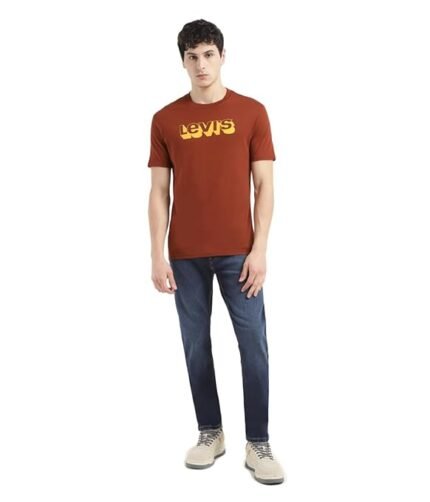Levi's Men's Solid Regular Fit T-Shirt - Colour Burnt Henna
