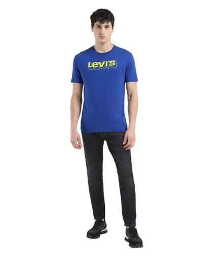 Levi's Men's Solid Regular Fit T-Shirt - Colour Surf The Web