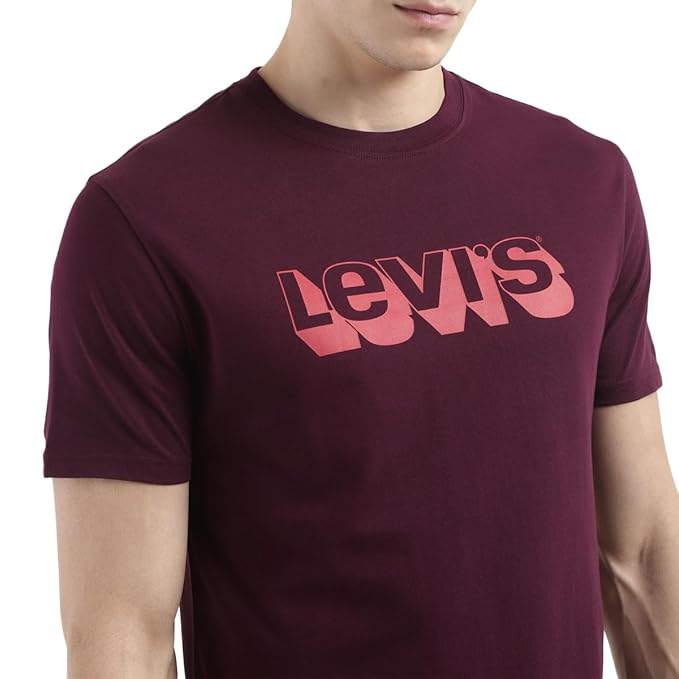 Levi's Men's Solid Regular Fit T-Shirt - Colour Winter Bloom Levi's Men's Solid Regular Fit T-Shirt - Colour Winter Bloom