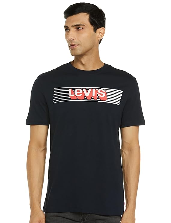 +Levi's Men's Solid Relaxed Fit T-Shirt - colour blue +Levi's Men's Solid Relaxed Fit T-Shirt - colour blue