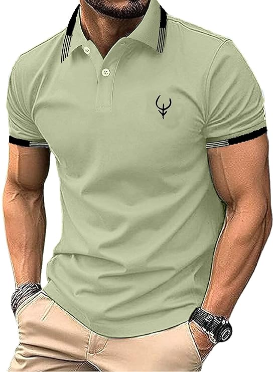 Lymio Men T-Shirt || T-Shirt for Men || Polo T Shirt || T-Shirt (Polo 40 to 43) - Colour Green Lymio Men T-Shirt || T-Shirt for Men || Polo T Shirt || T-Shirt (Polo 40 to 43) - Colour Green
