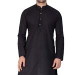 Men Kurta - Colour Black - Black kurta for men
