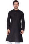 Men Kurta - Colour Black - Black kurta for men